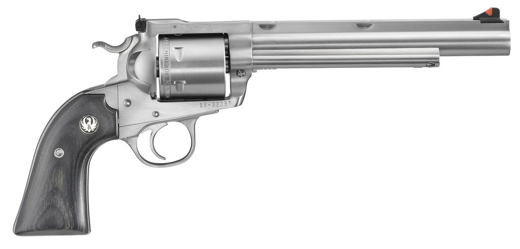 Ruger 0862 Super BlackHawk Hunter, 44 Rem Mag, 7.50" Stainless Steel Barrel, 6rd Capacity, Adjustable Sight, Black Laminate Bisley Grip, Optics Ready