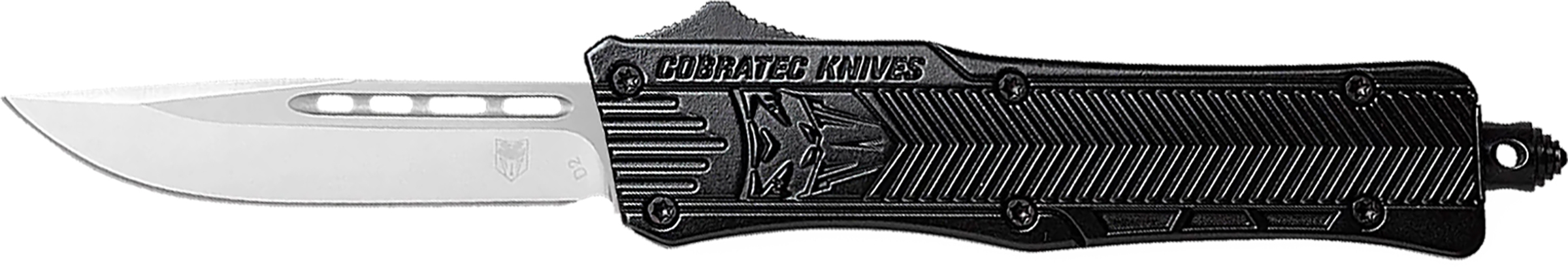 CobraTec Knives LBCTK1LDNS CTK-1 Large 3.75" OTF Drop Point Plain D2 St...