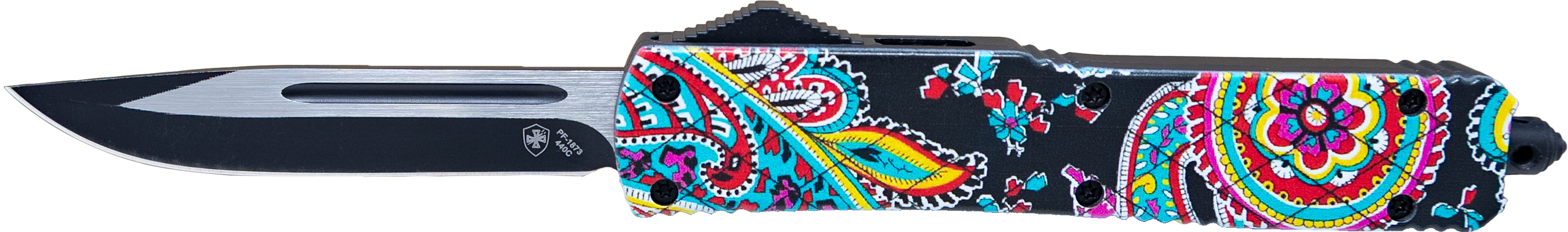 Templar Knife Gen II Quilt Slim 3.50” OTF Drop Point Plain Black Oxide