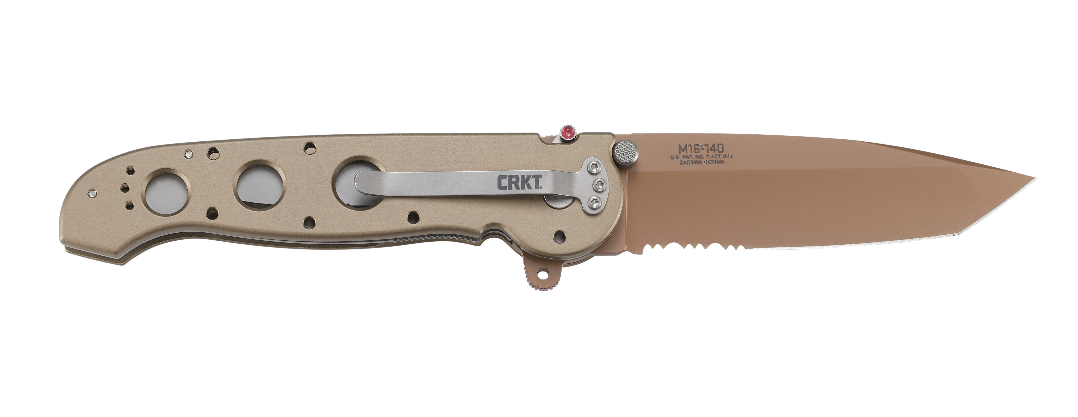 CRKT M16-13D 3.99" Serrated Tanto Blade Copper Knife