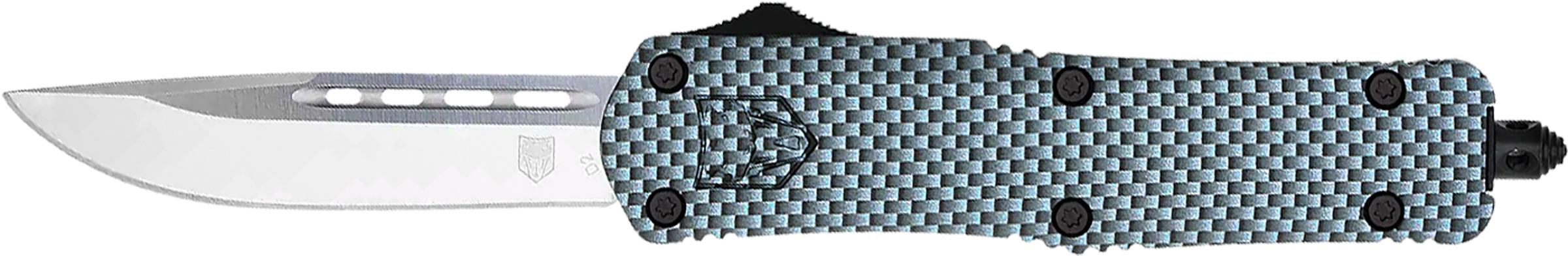 Cobratec FS3 OTF Knife Carbon Fiber 3" D2 Drop Point MCFFS3DNS - CobraTec Knives