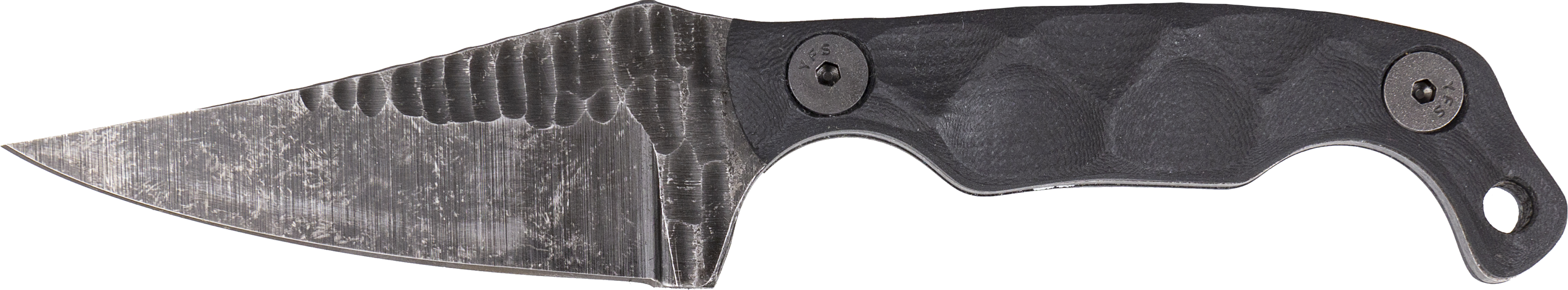 STROUP MINI1-B-G10 Fixed Blade Knife, 3" 1095 Steel, G10 Handle, Sheath