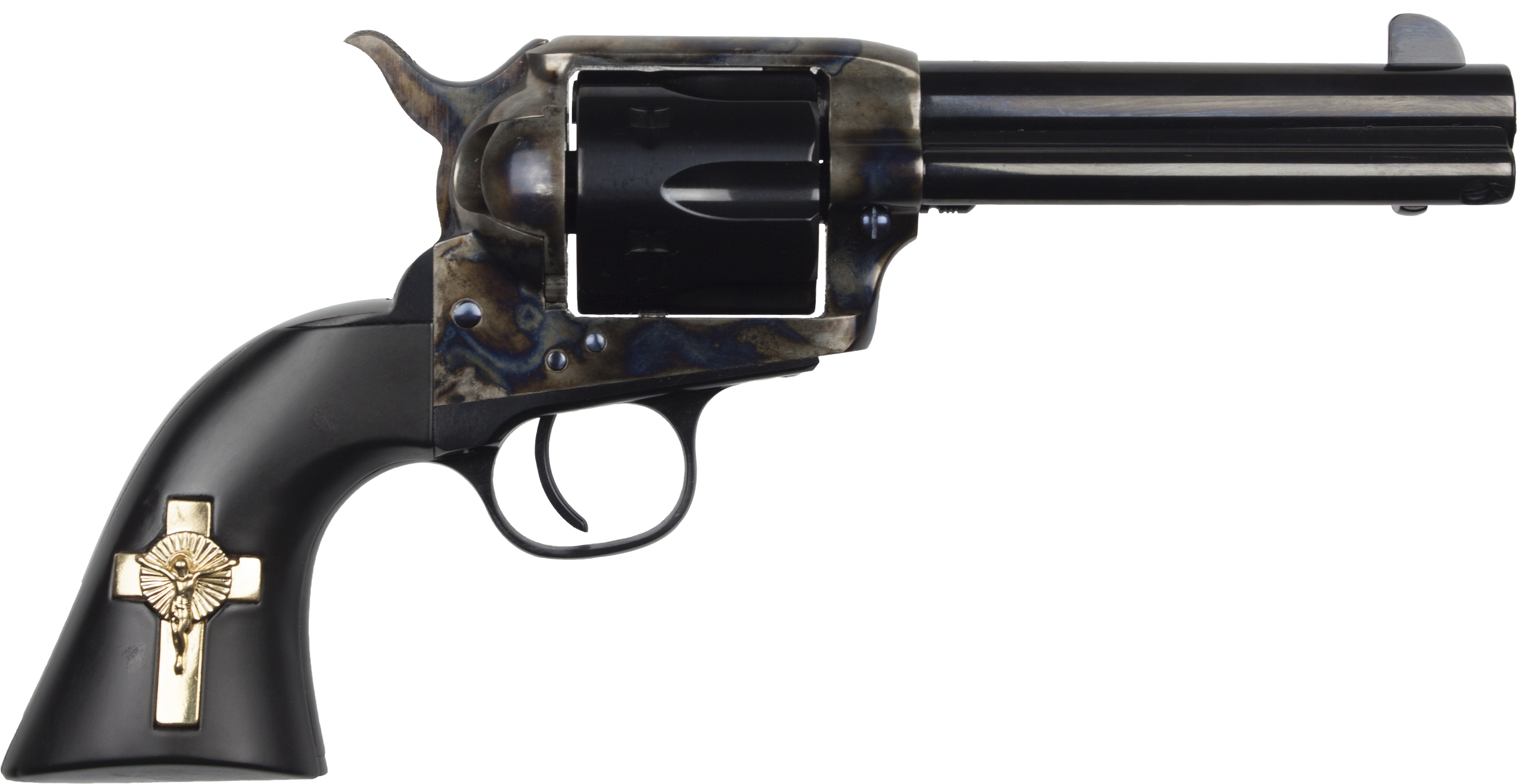 Cimarron Holy Smoker Revolver 45 Long Colt 4.75in. Case Hardened6 Shot