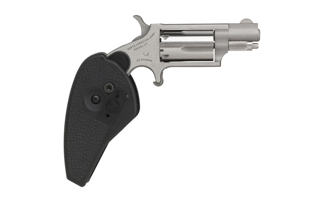 NAA 22MSCHG Mini- Combo 22 LR/.22 WMR Stainless/Black Holster 1.13 in 5rd - NAA - 22 LR | 22 Magnum