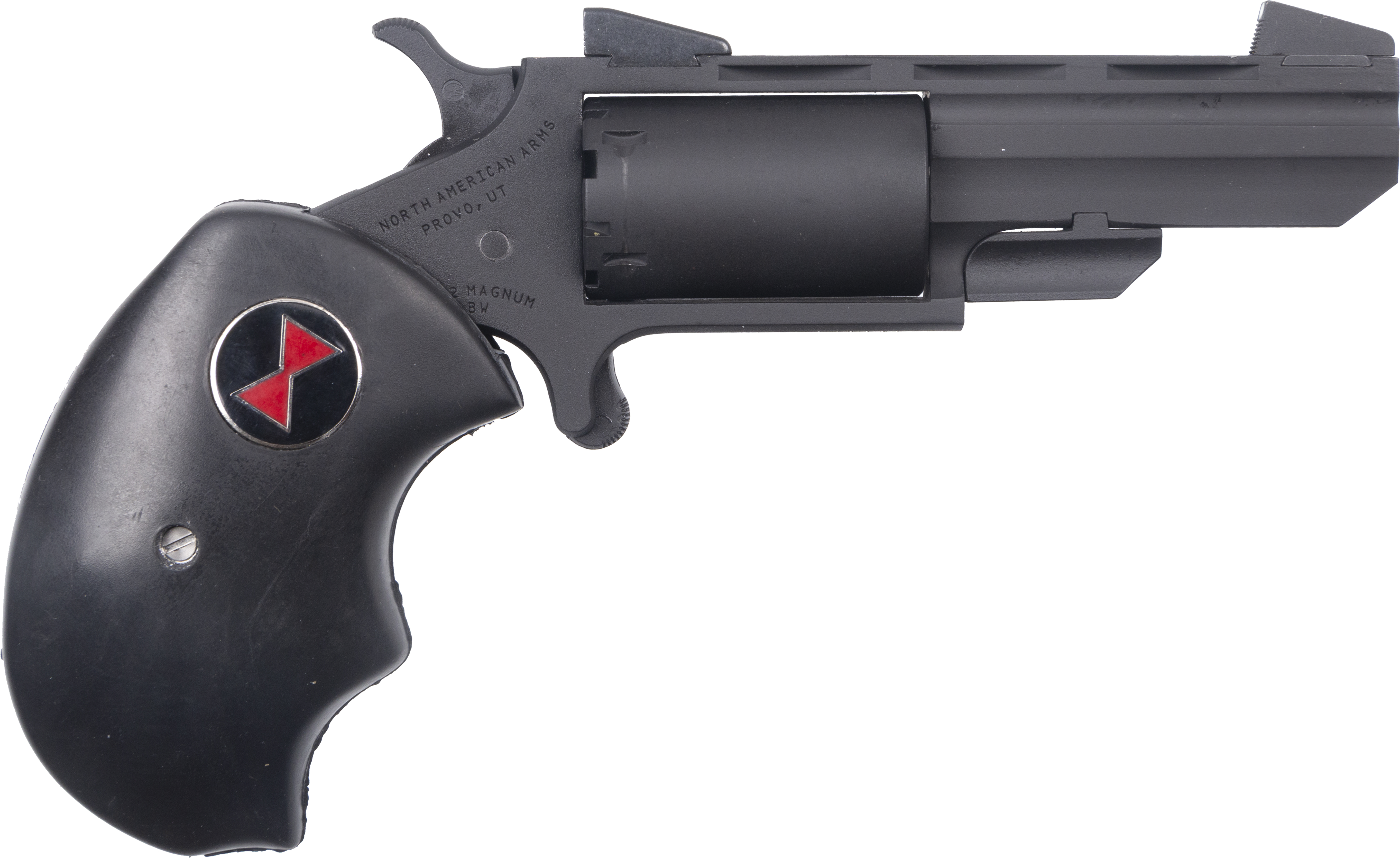 NAA Black Widow Revolver 22 WMR Matte Black w- Oversized Grip 2 in. 5 rd. - NAA - 22 Magnum