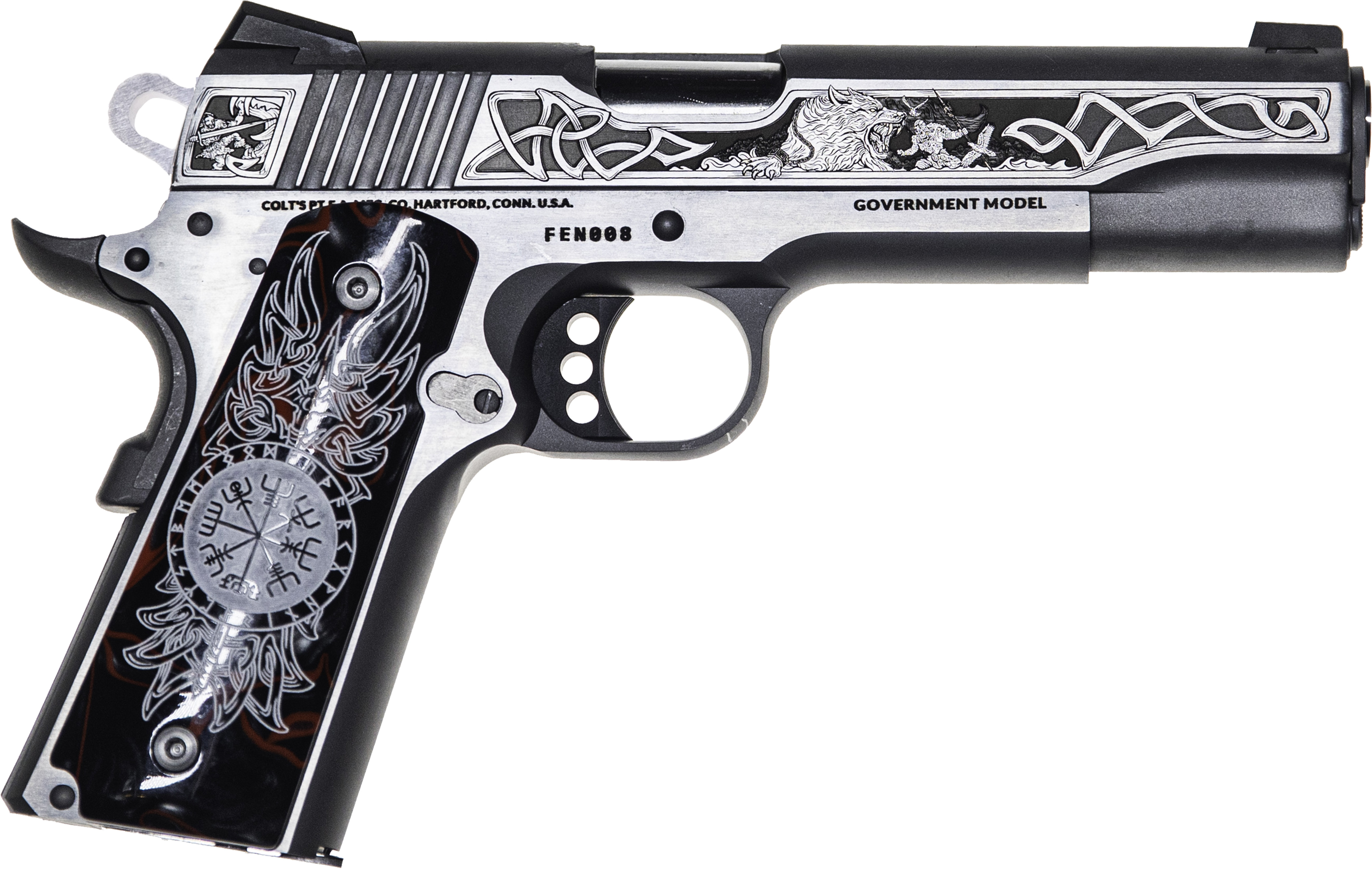 Colt Delta Elite Fenrir 10mm 5 In 8+1 Stainless Steel Engraved Grips