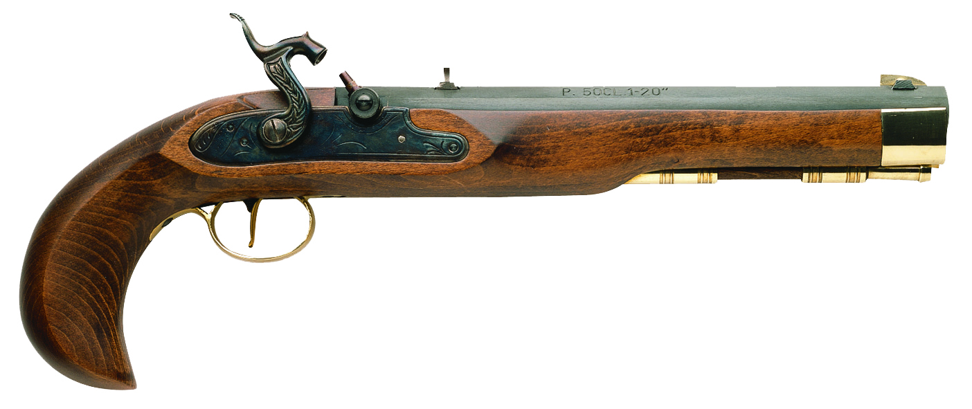 Traditions P1060 Kentucky Pistol Single Shot 50 Cal Percussion 10" Blued Barrel Walnut Grip - Traditions Performance Firearms - 50 BLKPOWDER