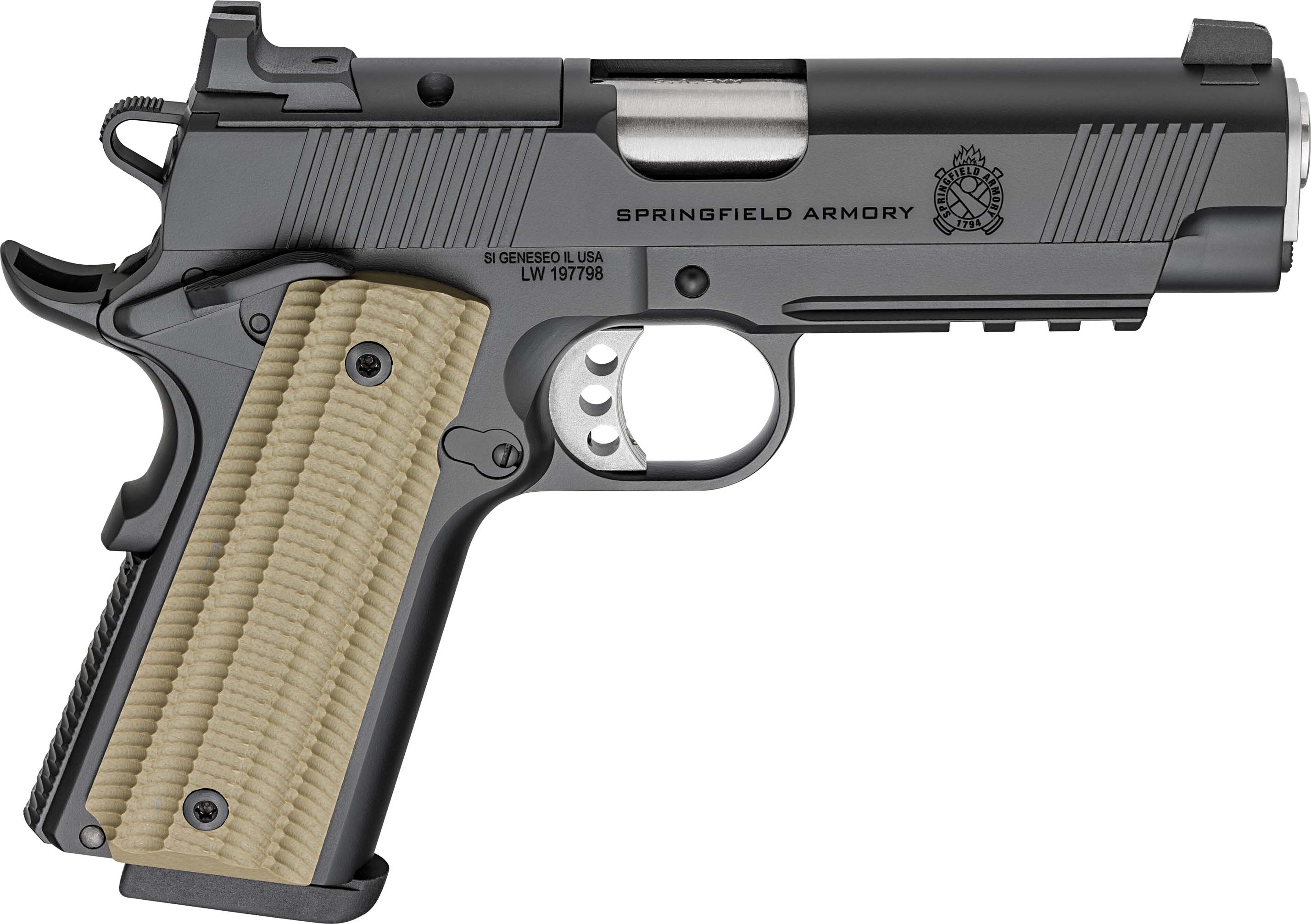 Springfield PO9227AOS 1911 Operator 9mm 4.25" Black, G10 Grips, Optics Ready - Springfield Armory - 9mm