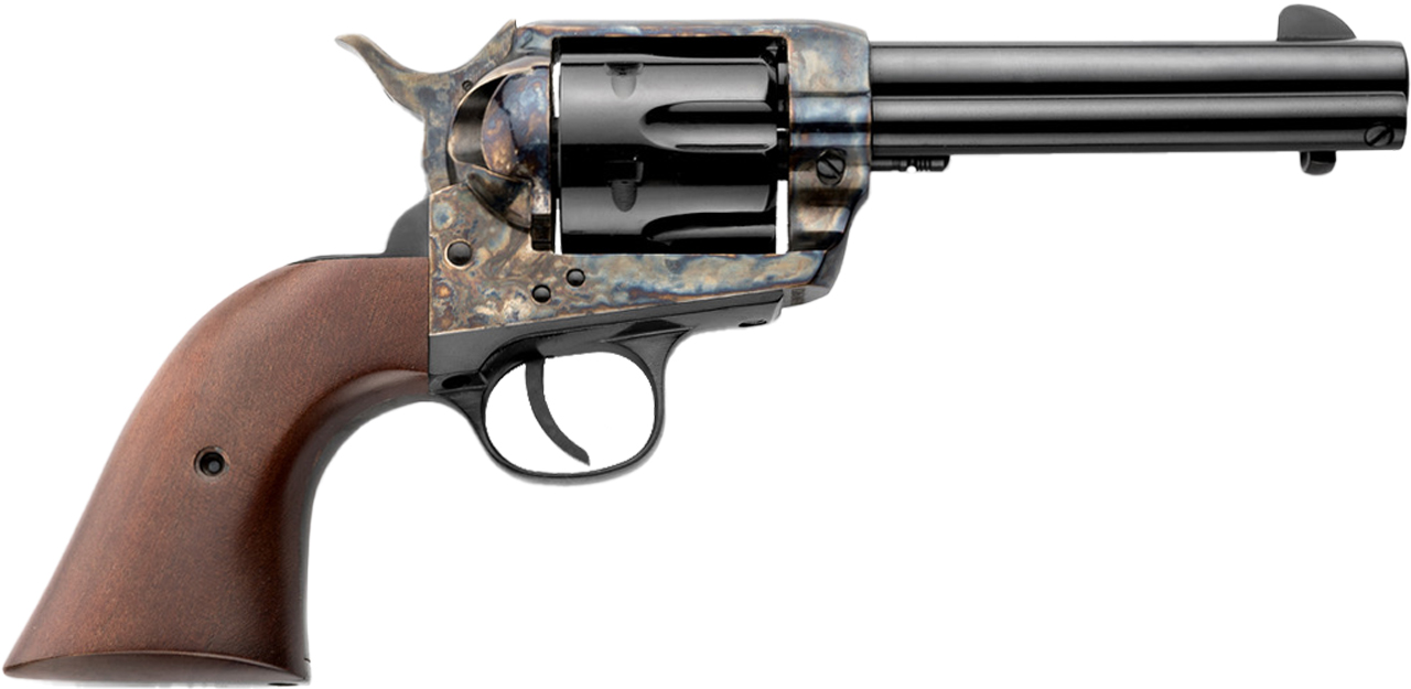 Pietta 1873 S.A. Revolver 357/9MM 4.75" Black Walnut Grips, Fluted Cylinder - Italy