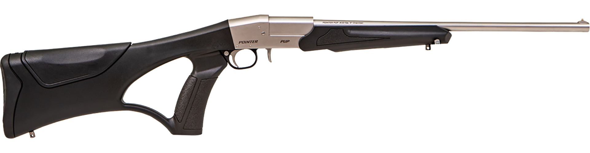 Pointer Pup 410G 18" Single Barrel Nickel Shotgun by Howa - Model PUP410S - POINTER - 410 Bore