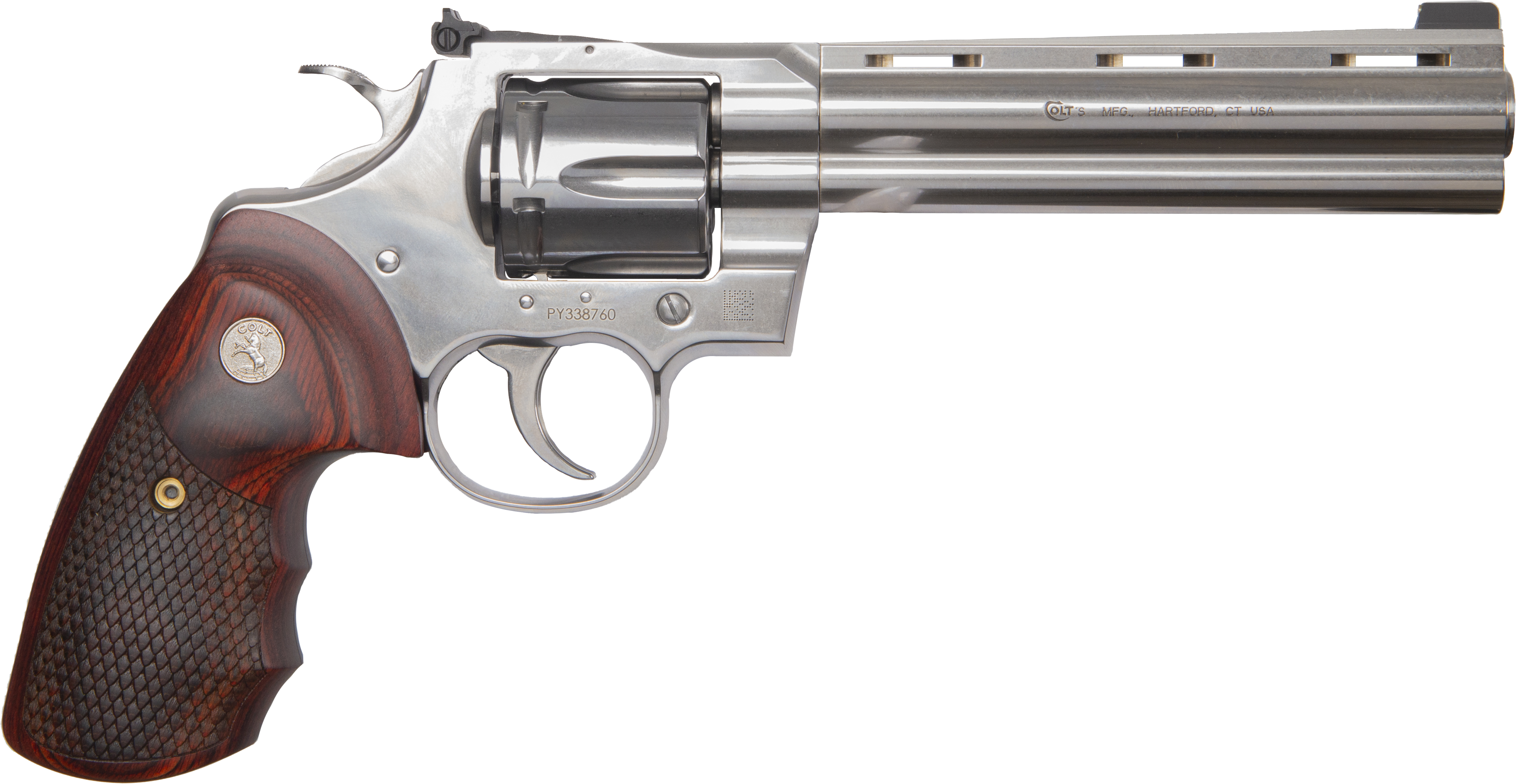 Colt PYTHON-SP6WBB-TLS 357 Magnum | 38 Special 6" Stainless Steel Revolver