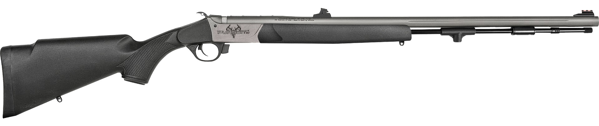 Traditions Pursuit XT 50 Cal 26 in Chromoly Fluted Barrel Black Synthetic - Traditions Performance Firearms - 50 Caliber