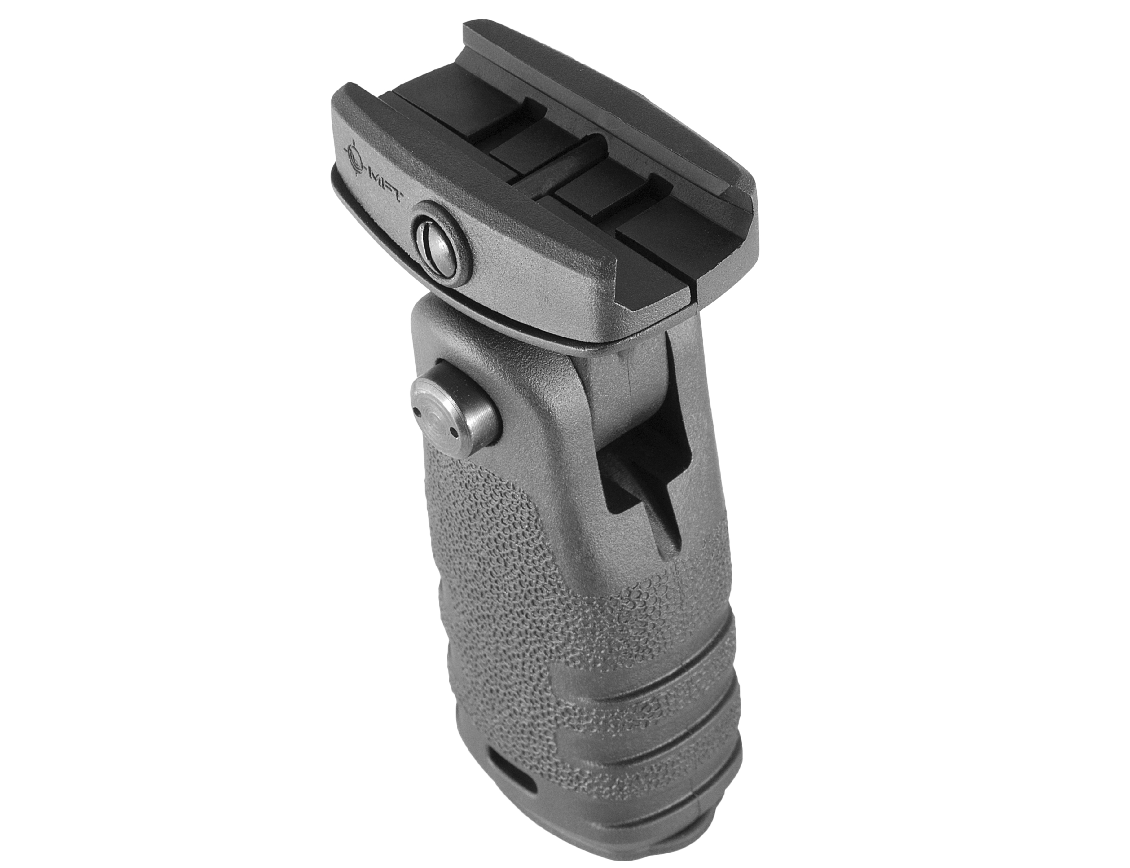 AR-15 Mission First Tactical Folding React Grip Black Vertical Pistol Picat