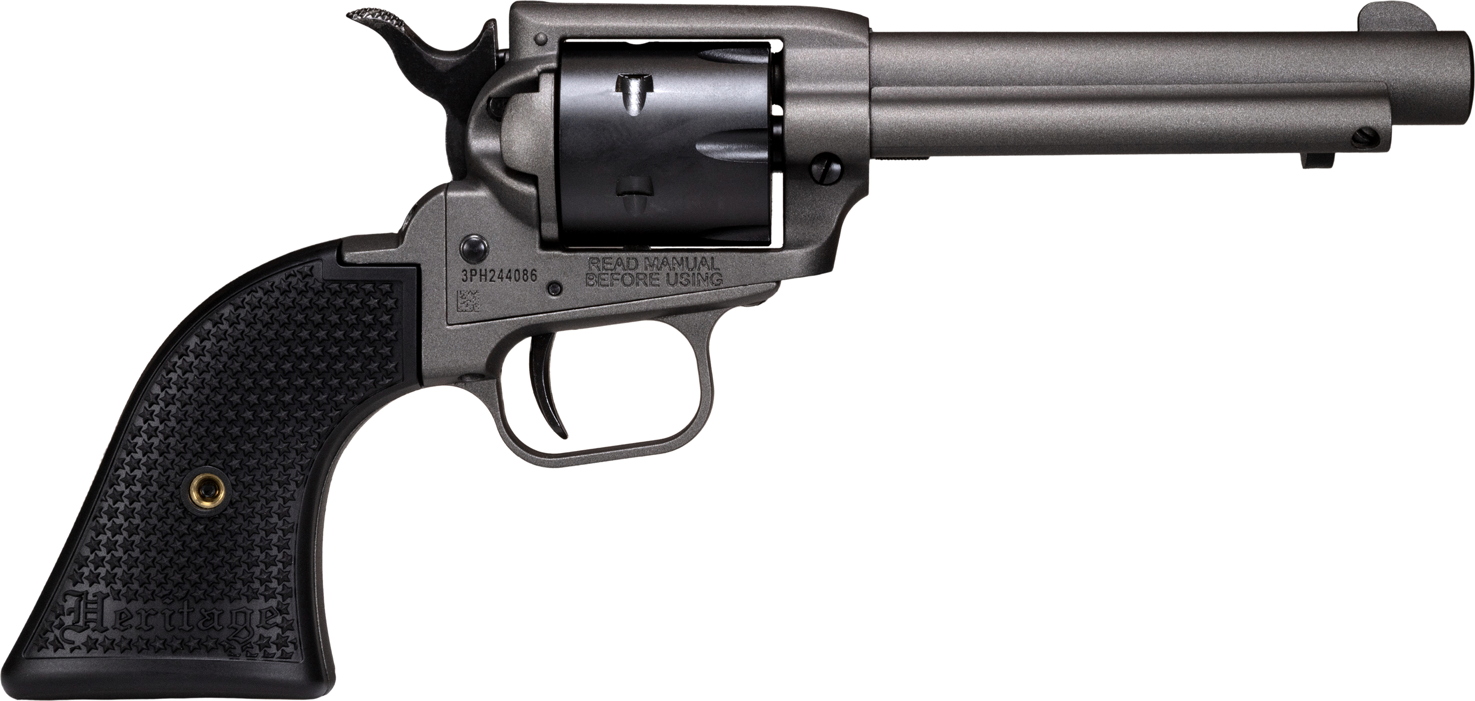 Heritage Rough Rider RR22C4 22 LR 4.75 in Tungsten Cerakote 6 Shot SAO - Heritage - 22 LR