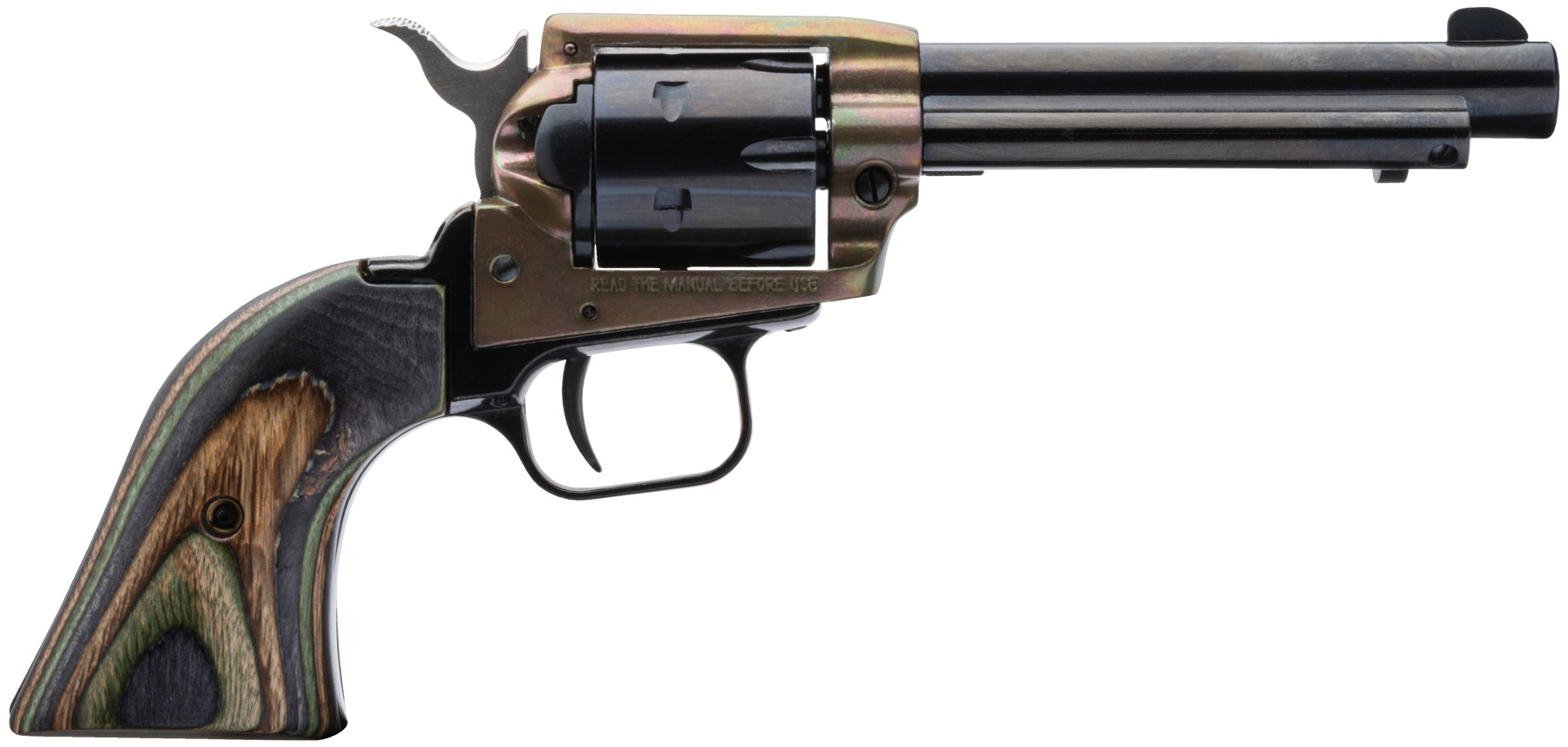 Heritage Mfg RR22MCH4 Rough Rider 22 LR/22 WMR 6 Shot 4.75" Black... - Heritage - 22 LR | 22 Magnum