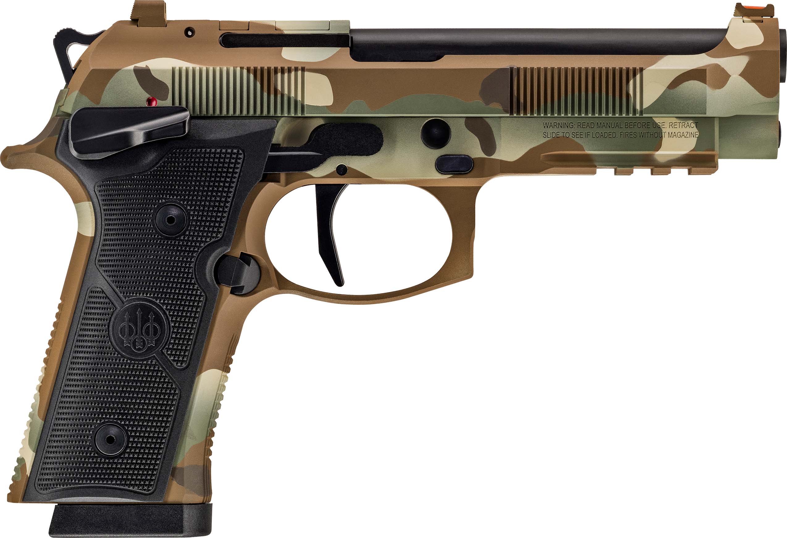 Beretta 92XI SPEC0733A18 9MM Pistol 18+1 Red Fiber Optic MultiCam