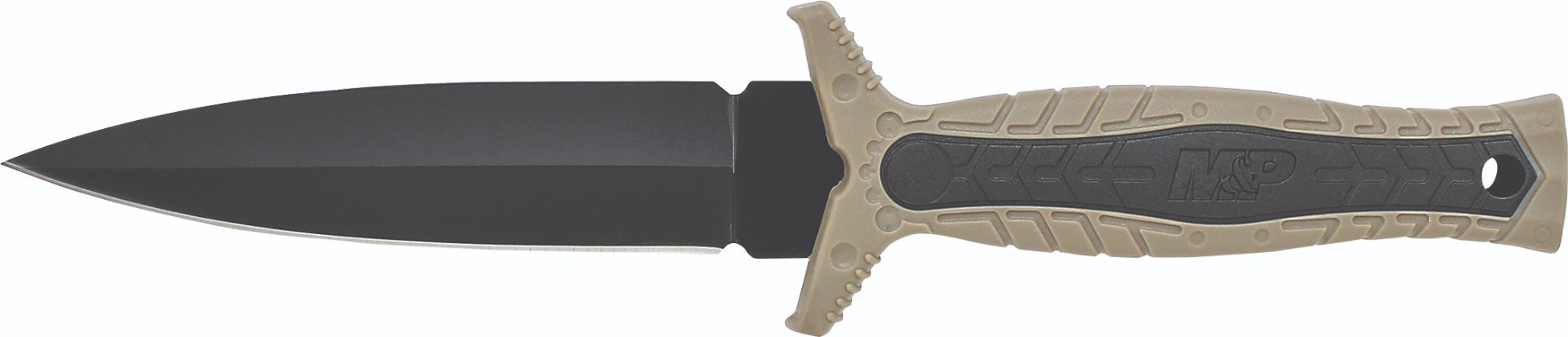 Smith & Wesson Fixed 4.7" Spear Point Blade Rubber Handles Thermoplastic Belt/Boot Sheath Black