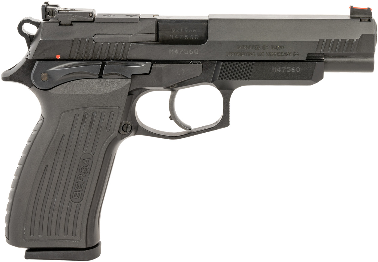Bersa TPR9XT TPR XT Full Size Frame 9mm Luger 17+1 4.96” Black Steel...