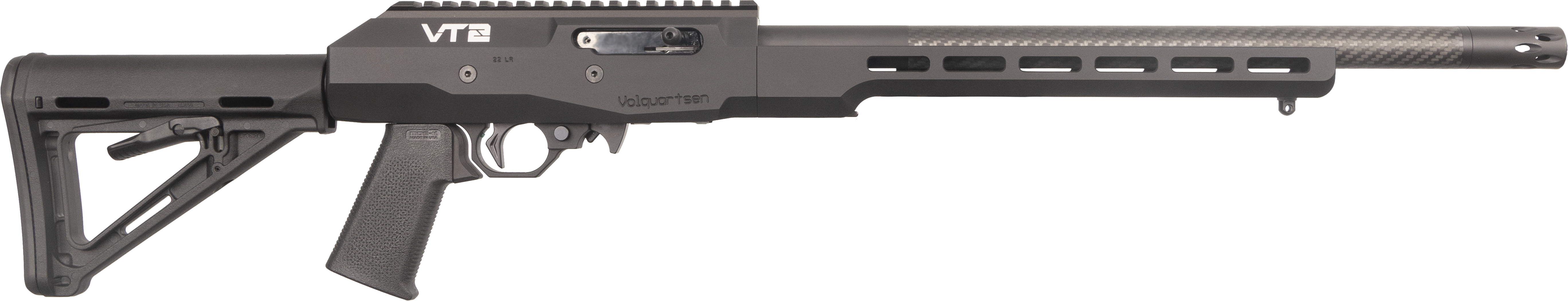 Volquartsen VT2 Rifle 22LR 16.5 in Black Carbon Fiber 9+1 Capacity