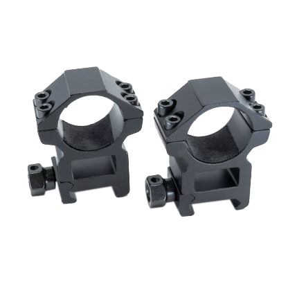 Riton Optics 1" High Profile Scope Rings RTM-Hi-1 6061-T6 Aluminum Black