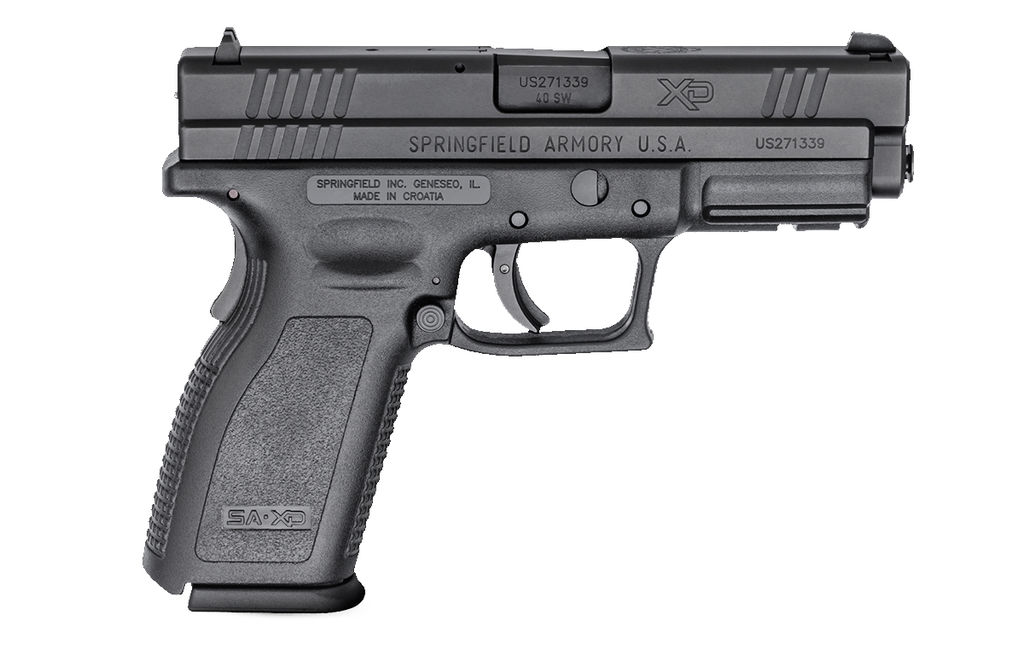 Springfield Armory XD9102 XD .40 S&W 4" Barrel Pistol, Black Polymer Frame, Steel Slide, 10rd Capacity, Striker Fired, Dovetail 3-Dot Sights