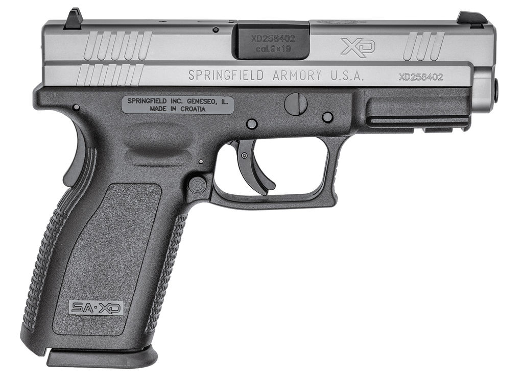 Springfield Armory XD9301 XD 4 Full Size 9mm, 4" Melonite Barrel, Black Polymer Frame, Stainless Steel Slide, 10+1 Capacity