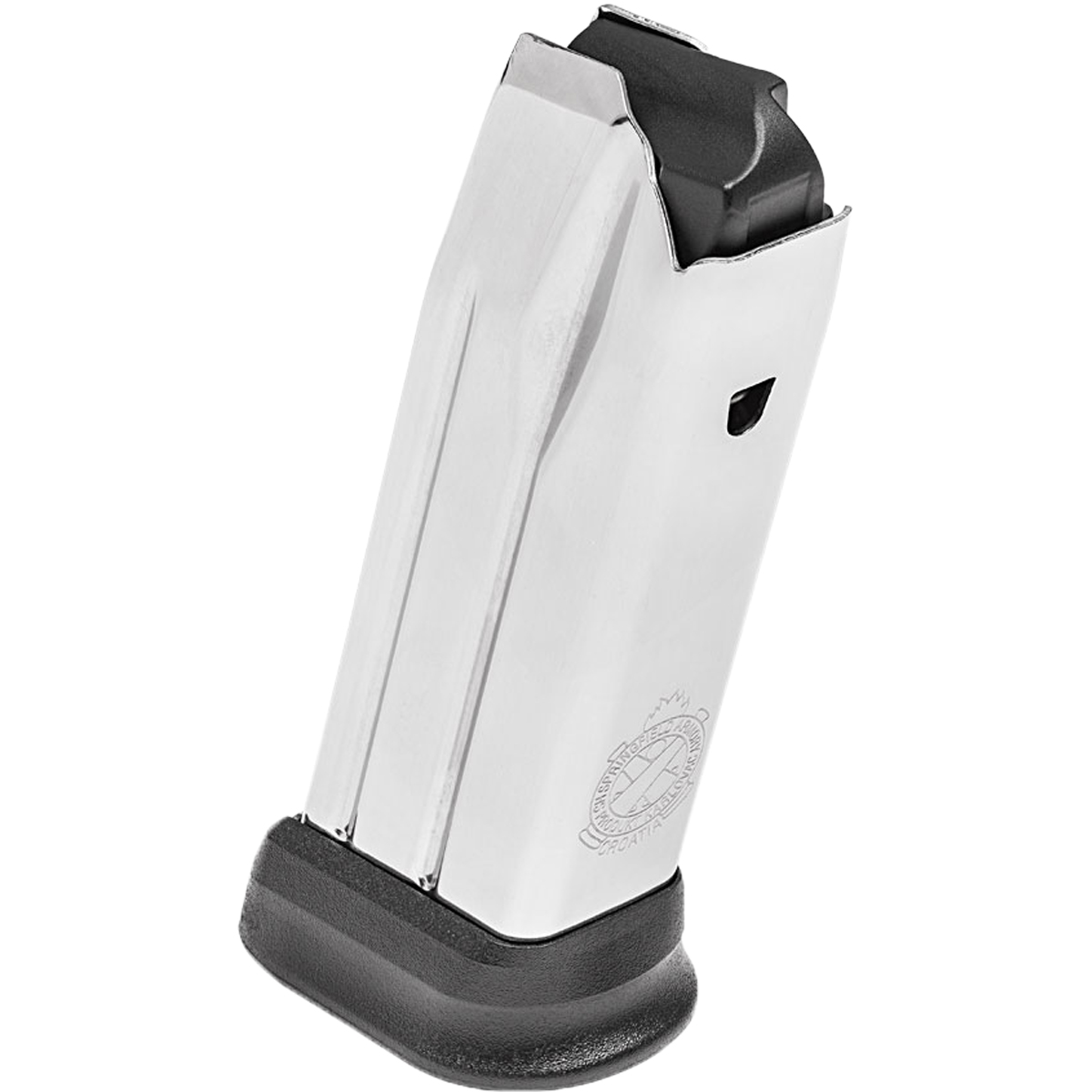 Springfield XDME5914 Elite Compact 9mm Luger, 14-Round Stainless Steel Magazine with Extended Base Pad