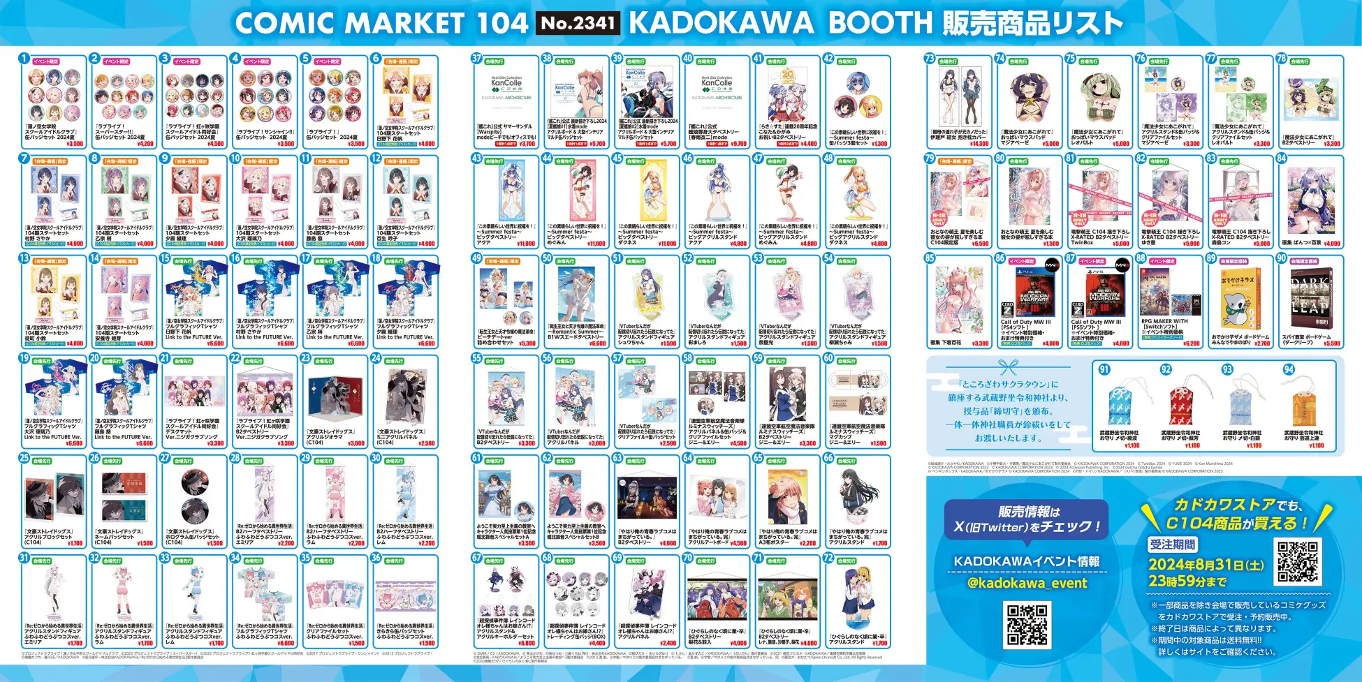 Limited merchandise sales