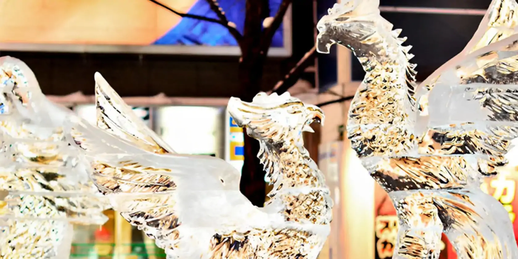 Popular Contest Venue Displaying Numerous Fantastical Ice Sculptures (Susukino Site)