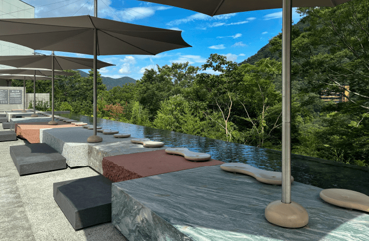 The Open-Air "Forest Foot Bath" at the Hakone Open-Air Museum