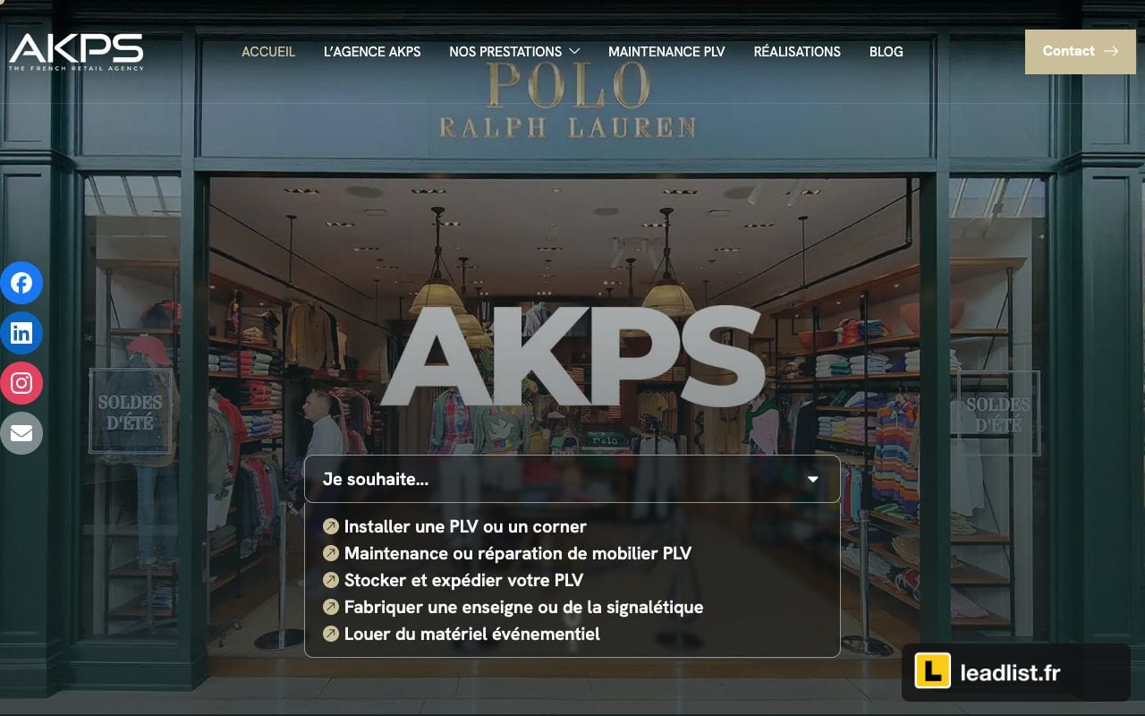 Page d'accueil du site de AKPS