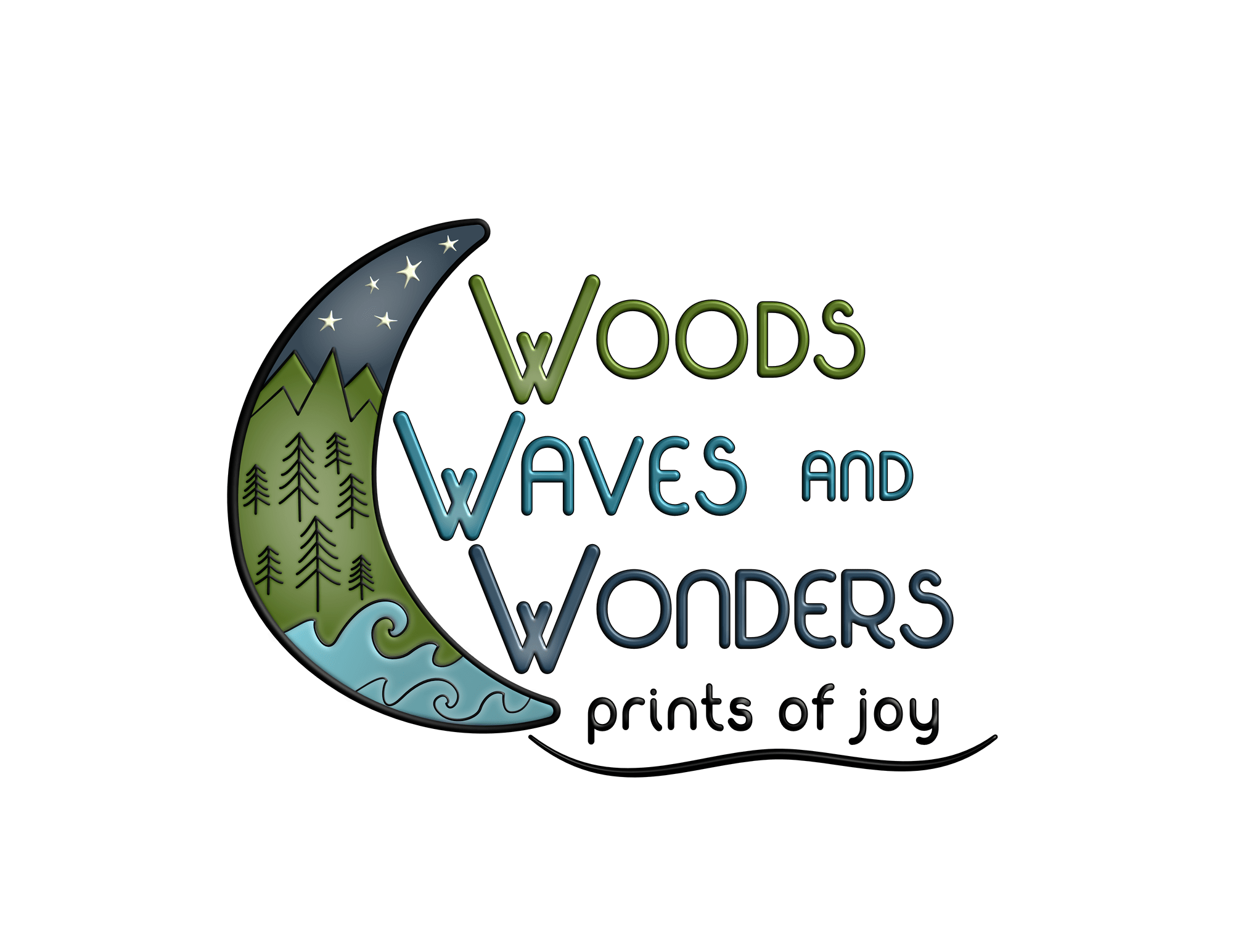 Woods waves and wonders logo