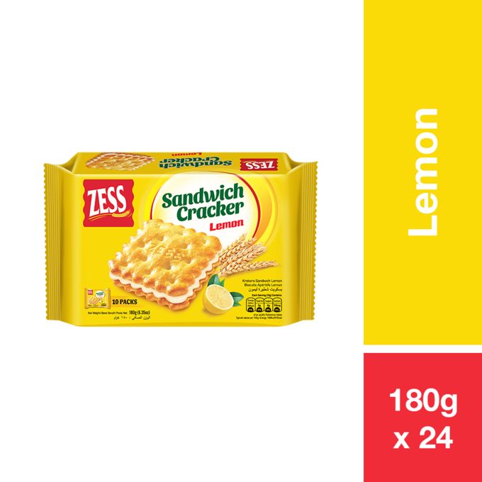 ZESS SANDWICH CRACKER LEMON 180G