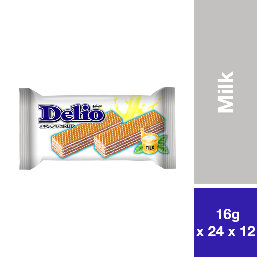 DELIO CREAM WAFER MILK 16G