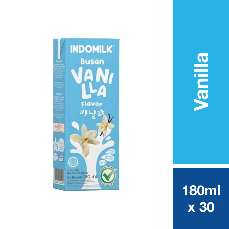 INDOMILK UHT VANILLA 180ML