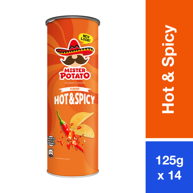 MISTER POTATO CRISPS 125G HOT & SPICY