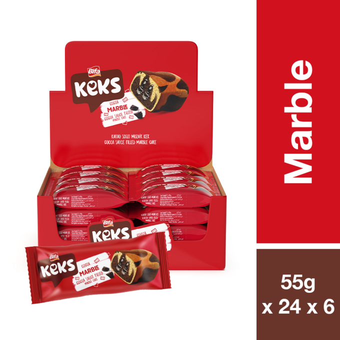 BIFA KEKS COCOA SAUCE FILLED MARBLE CAKE 55G