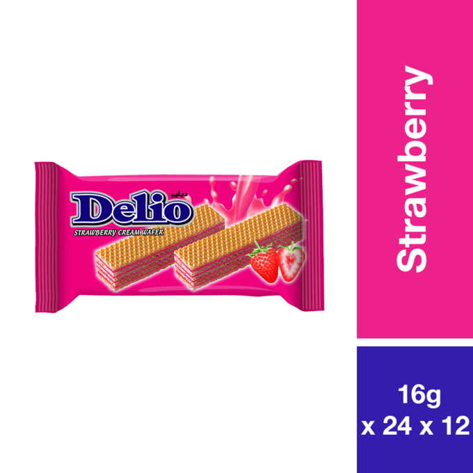 DELIO CREAM WAFER STRAWBERRY 16G