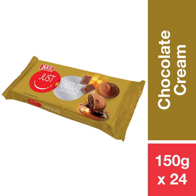 ED JUST U CHOCOLATE CREAM FILLING COOKEIS 150G