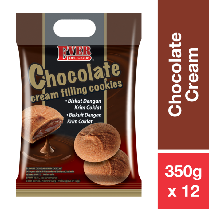 ED CHOCOLATE CREAM FILLING COOKIES FAMILY PACK 350G 