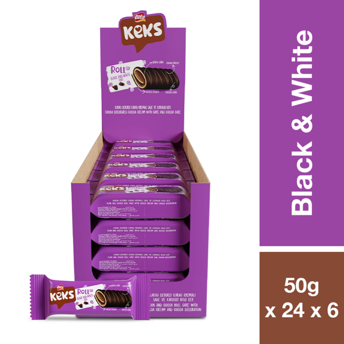 BIFA KEKS ROLL BLACK AND WHITE CAKE 50G