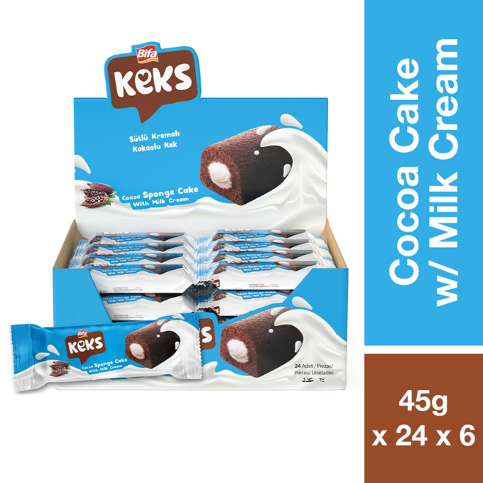 BIFA KEKS COCOA SPONGE CAKE WITH MILK CREAM 45G