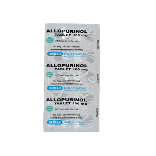 Allopurinol 100 mg 10 Tablet Holi Manfaat, Kandungan, Dosis, dan Efek Samping