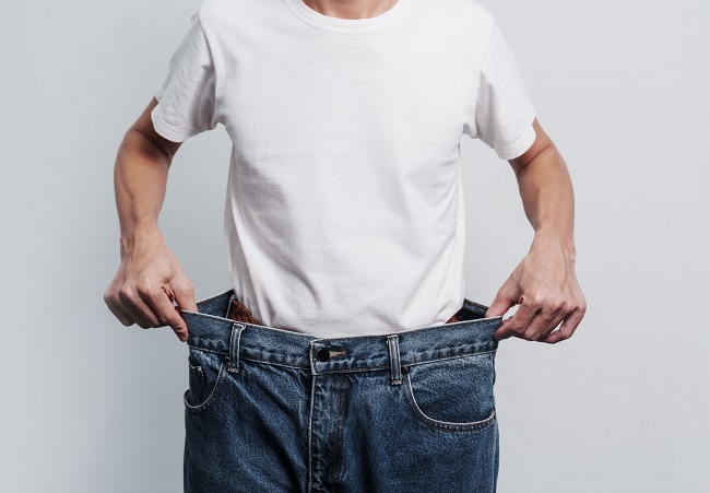 Young,Confident,Asian,Chinese,Weight,Loss,Man,With,Oversize,Of