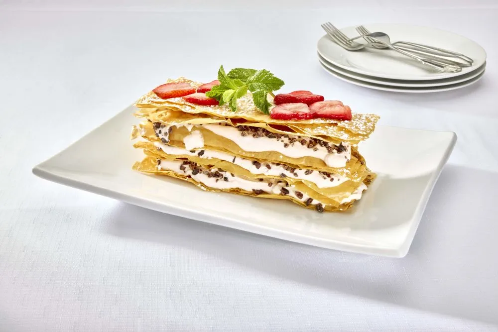 Crispy Phyllo Napoleon with Strawberry Mascarpone