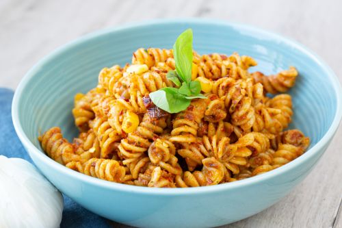 Rotini in Trapanese Mango Pesto