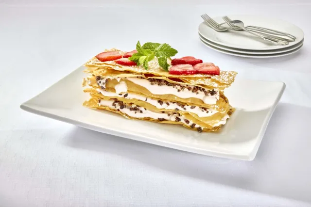Crispy Phyllo Napoleon with Strawberry Mascarpone