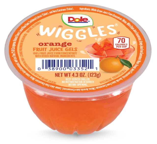 DOLE Wiggles Orange Fruit Juice Gels 36/4.3oz