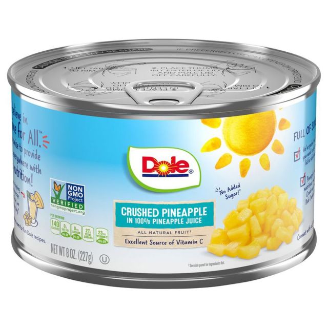 DOLE Crushed Pineapple in Juice 12/8oz 