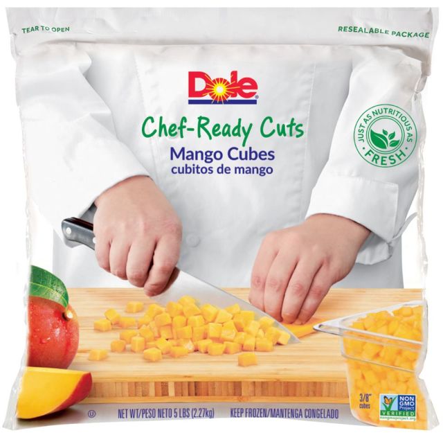 DOLE® Chef-Ready Cuts Mango Cubes IQF 2/5# 